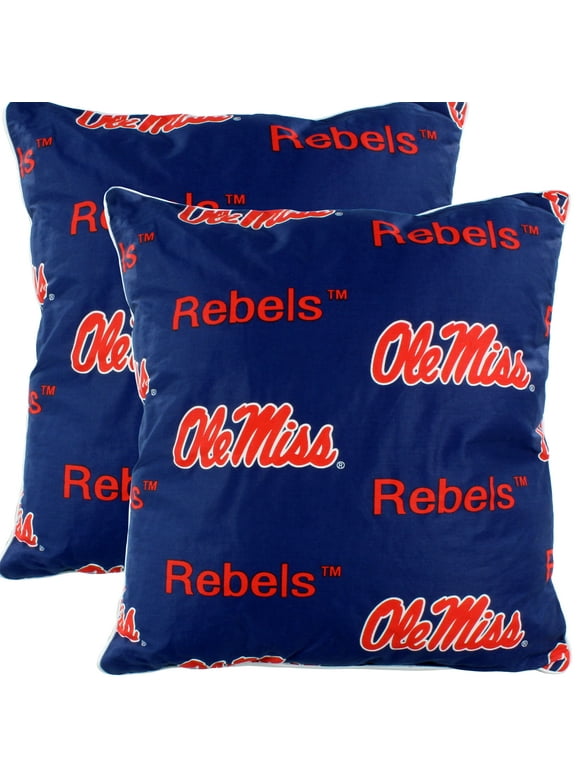 Mississippi Rebels 16" x 16" Decorative Pillow - (Includes 2 Decorative Pillows)