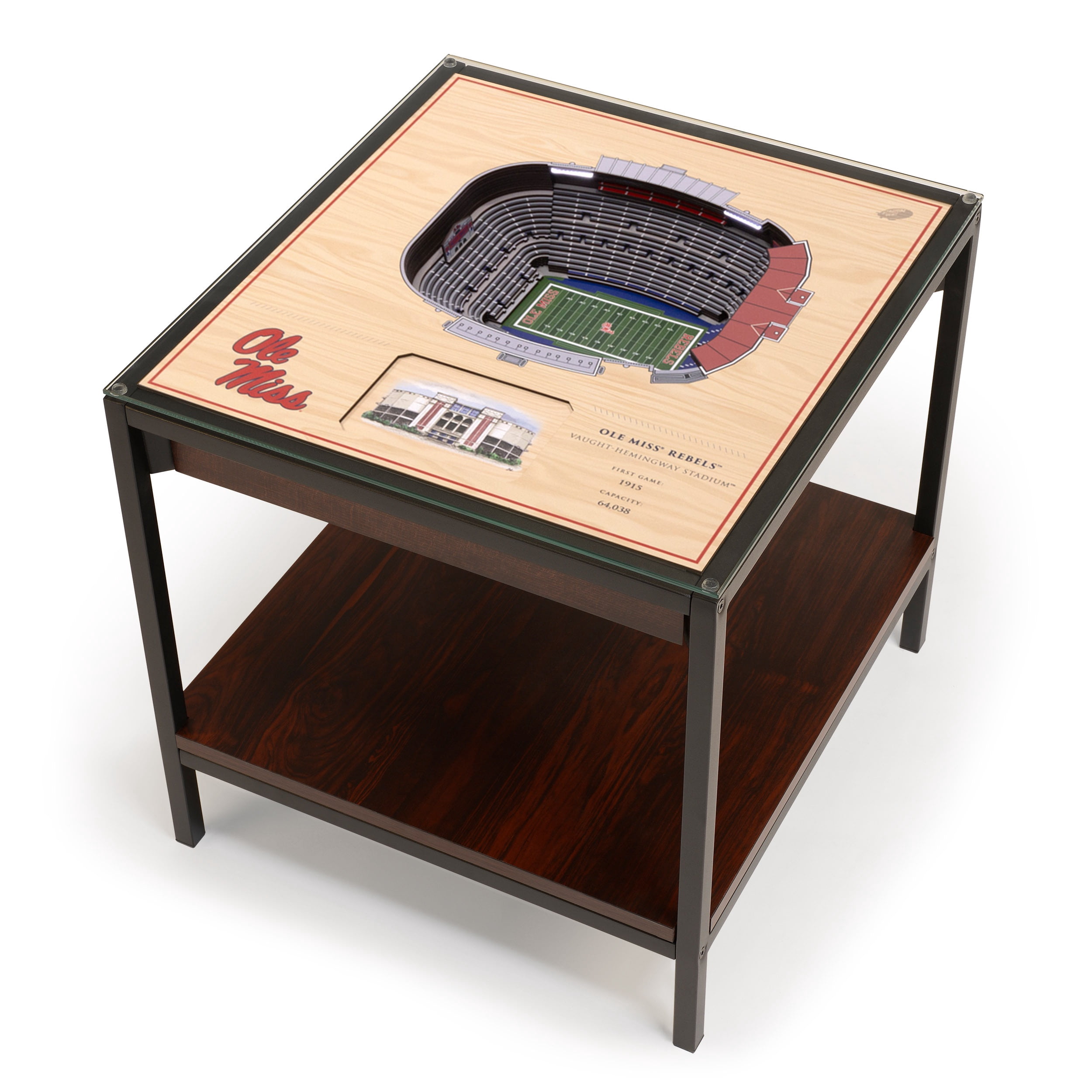 Mississippi Rebels 25-Layer StadiumViews Lighted End Table