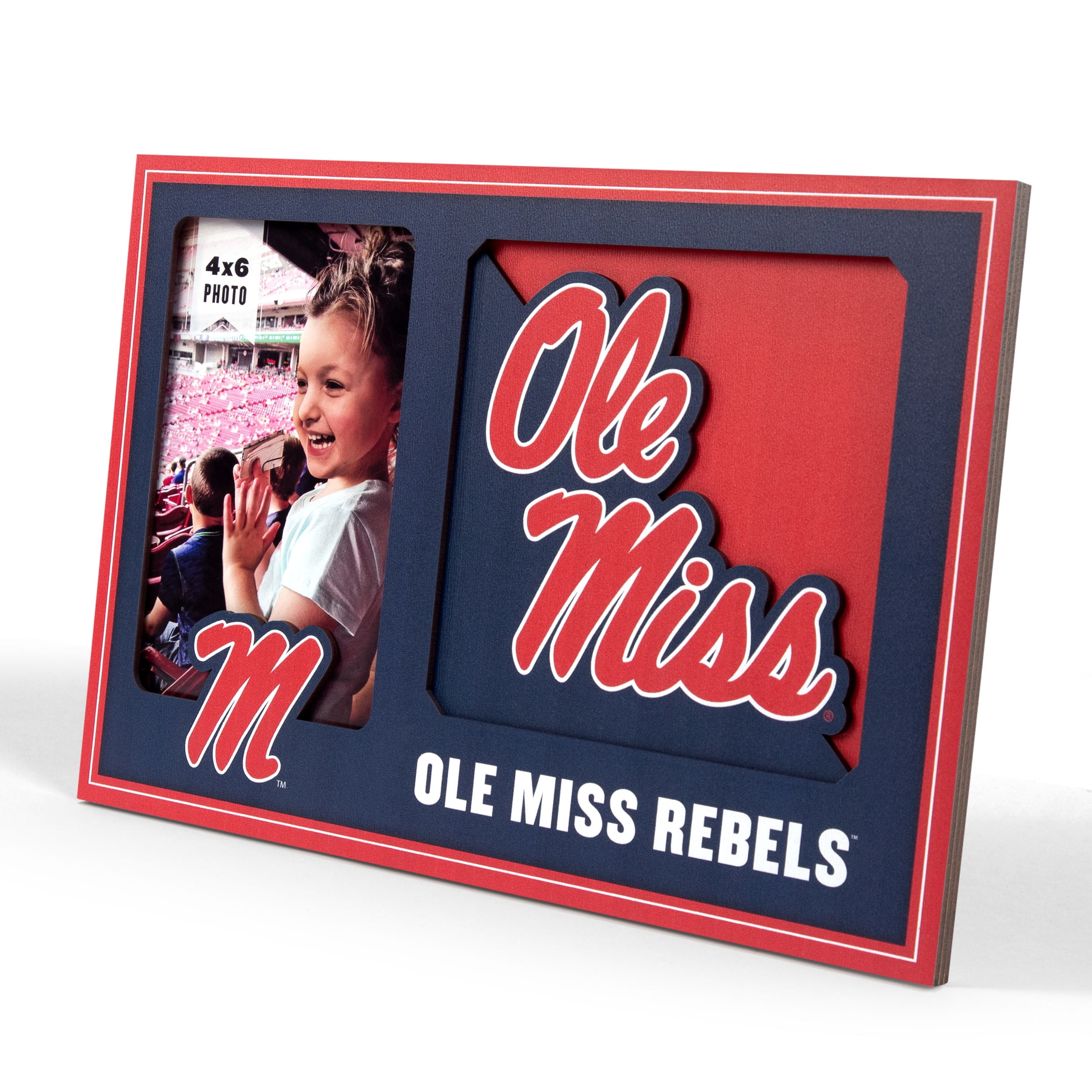 Mississippi Rebels 3D Logo Picture Frame