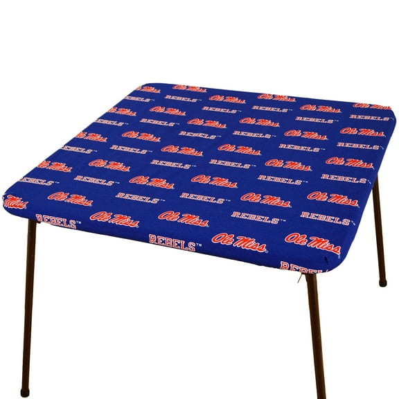 Mississippi Rebels Tailgate Fitted Tablecloth, 33" x 33", Card Table 33" x 33", Card Table