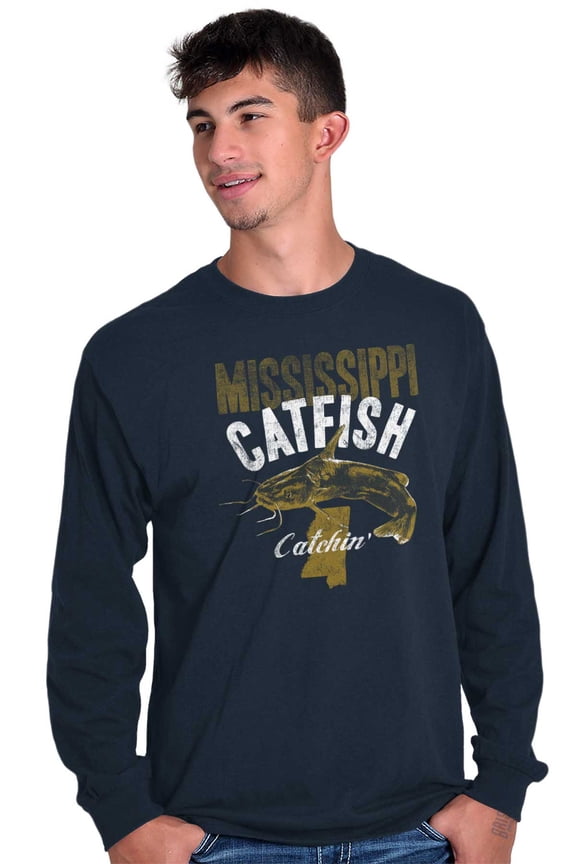 Mississippi River Catfish Souvenir Long Sleeve TShirt Men Women Brisco Brands X