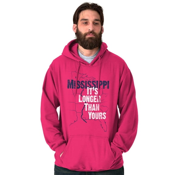 Mississippi River Longer Than Yours Unisex Plus Fleece Graphic Hoodie Brisco Brands 3X