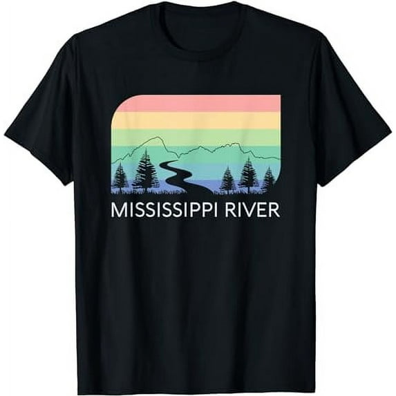 Mississippi River Retro Vintage Delta Louisiana Lake Itasca T-Shirt