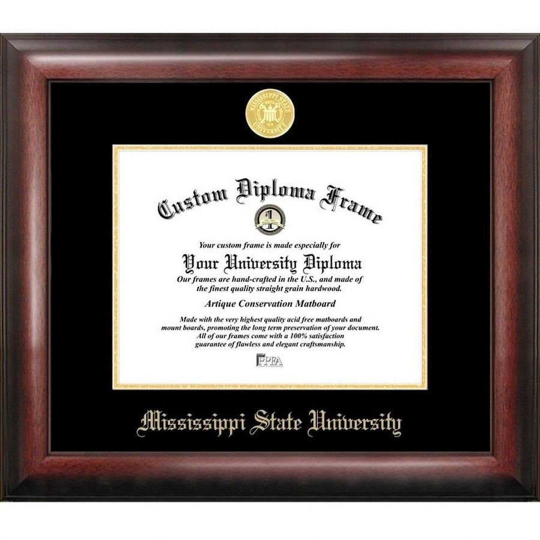 Mississippi State 8.5" x 11" Gold Embossed Diploma Frame