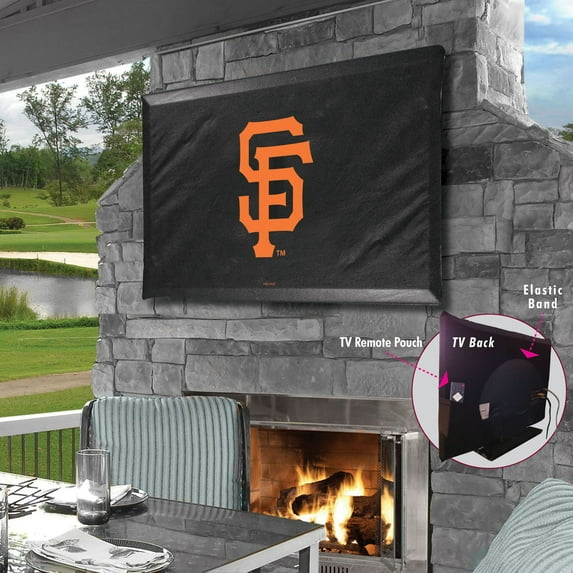 Black San Francisco Giants 55" x 31" TV Cover