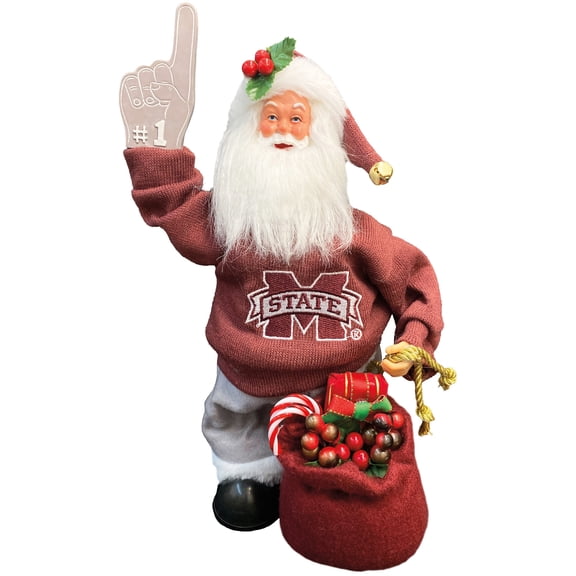 Mississippi State Bulldogs 12" Animated Musical Santa