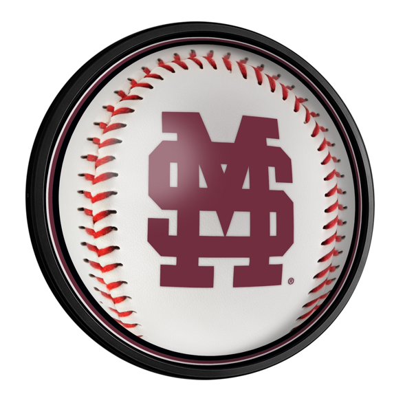 Mississippi State Bulldogs Baseball 18'' Round Slimline Illuminated Wall Sign