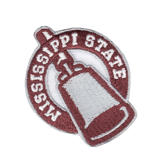 Mississippi State Bulldogs Bell Iron On Embroidered Patch