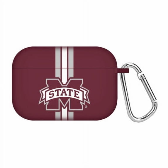 Mississippi State Bulldogs HD Case Cover Compatible with Apple AirPods Pro 1 & 2 - Stripes by Affinity Bands