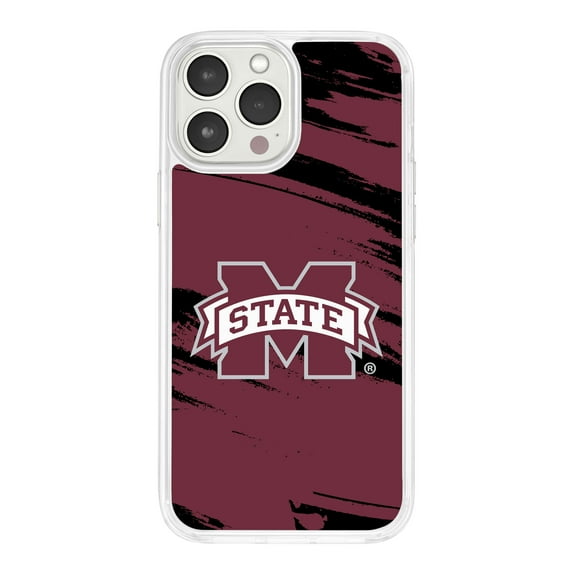Mississippi State Bulldogs HD Phone Case Compatible with MagSafe Apple iPhone 14 pro (Paint Stripe) by Affinity Bands