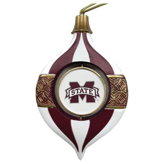 Mississippi State Bulldogs Two-Piece 5.5" Spinning Bulb Ornament Set