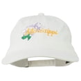 thumbnail image 1 of Mississippi State Flower Embroidered Washed Cap - White OSFM, 1 of 5