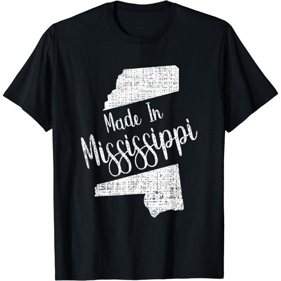 Mississippi State Map Souvenir Gift T-Shirt