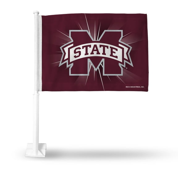 Mississippi State NCAA Bulldogs 14x19 Double Sided Window Mount Car Flag