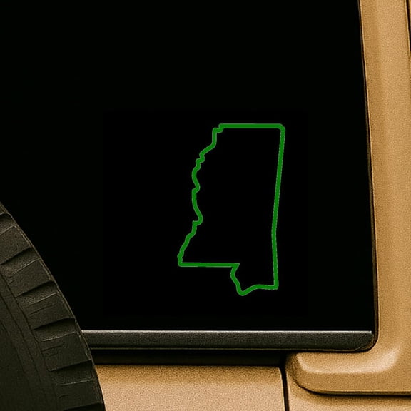 Mississippi State Outline Map Outline USA Decal Decal Cacomania Green
