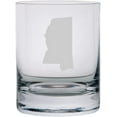 thumbnail image 1 of Mississippi States Etched 10.25oz Crystal Rocks Whisky Glass, 1 of 1