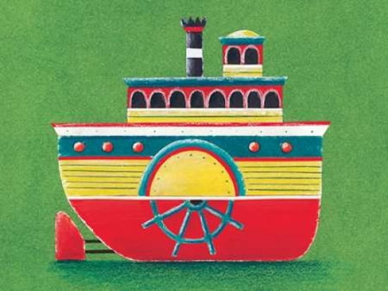 Mississippi Steam Boat Canvas Art - Simon Hart (18 x 24)