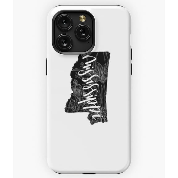 Mississippi The Magnolia State Outline Map Graphic A3922 Phone Case for iPhone 11 to 17 Pro Max