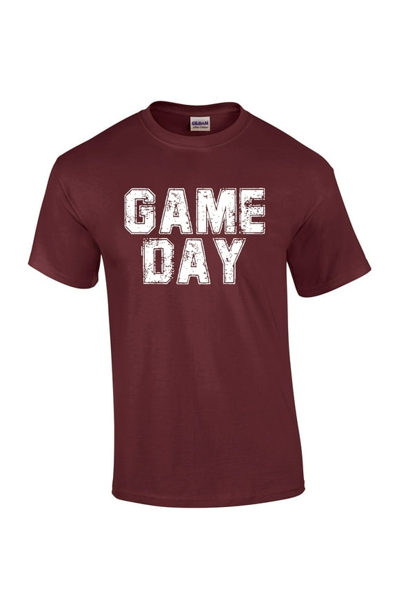 Mississippi Tshirt Football Team Color Maroon and White Mississippi Game Day Shirt Bulldogs Mens Short Sleeve T-shirt Graphic Tee-Maroon-5xl