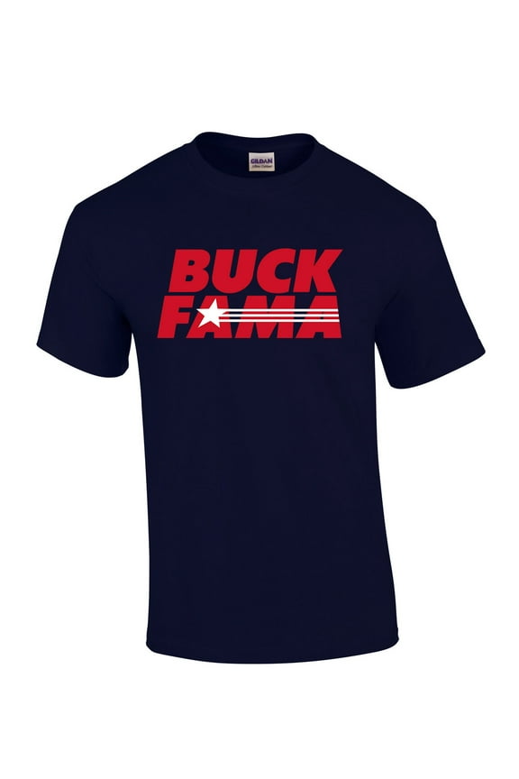 Mississippi Tshirt Football Team Color Navy and Red Mississippi Buck Fama Funny Rebel Mens Short Sleeve T-shirt Graphic Tee-Navy-medium