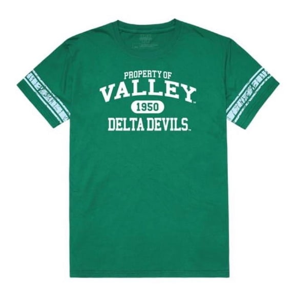 Mississippi Valley State University Delta Devils & Devilettes Property Football T-Shirt, Kelly - Small