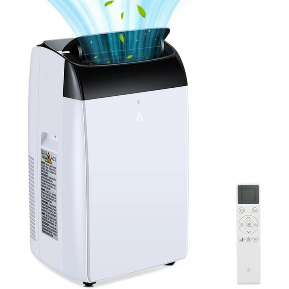 Missky 12000 BTU Portable Air Conditioners with Remote Control, AC Unit W/Cooling, Dehumidifier & Fan Mode, Cool up to 550 Sq.ft, White & Black