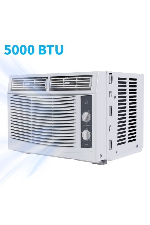 5000 BTU Air Conditioners Window Unit, Efficient Cooling Small Window AC Units with Mechanical Controls, Cools Rooms up to 150 Sq.ft, White
