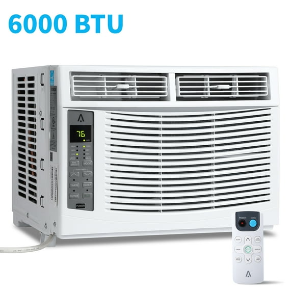 Missky 6000 BTU Air Conditioners Window Unit, Efficient Cooling Small Window AC Units with Remote Controlled & APP Control, Cools Rooms up to 250 Sq.ft, White