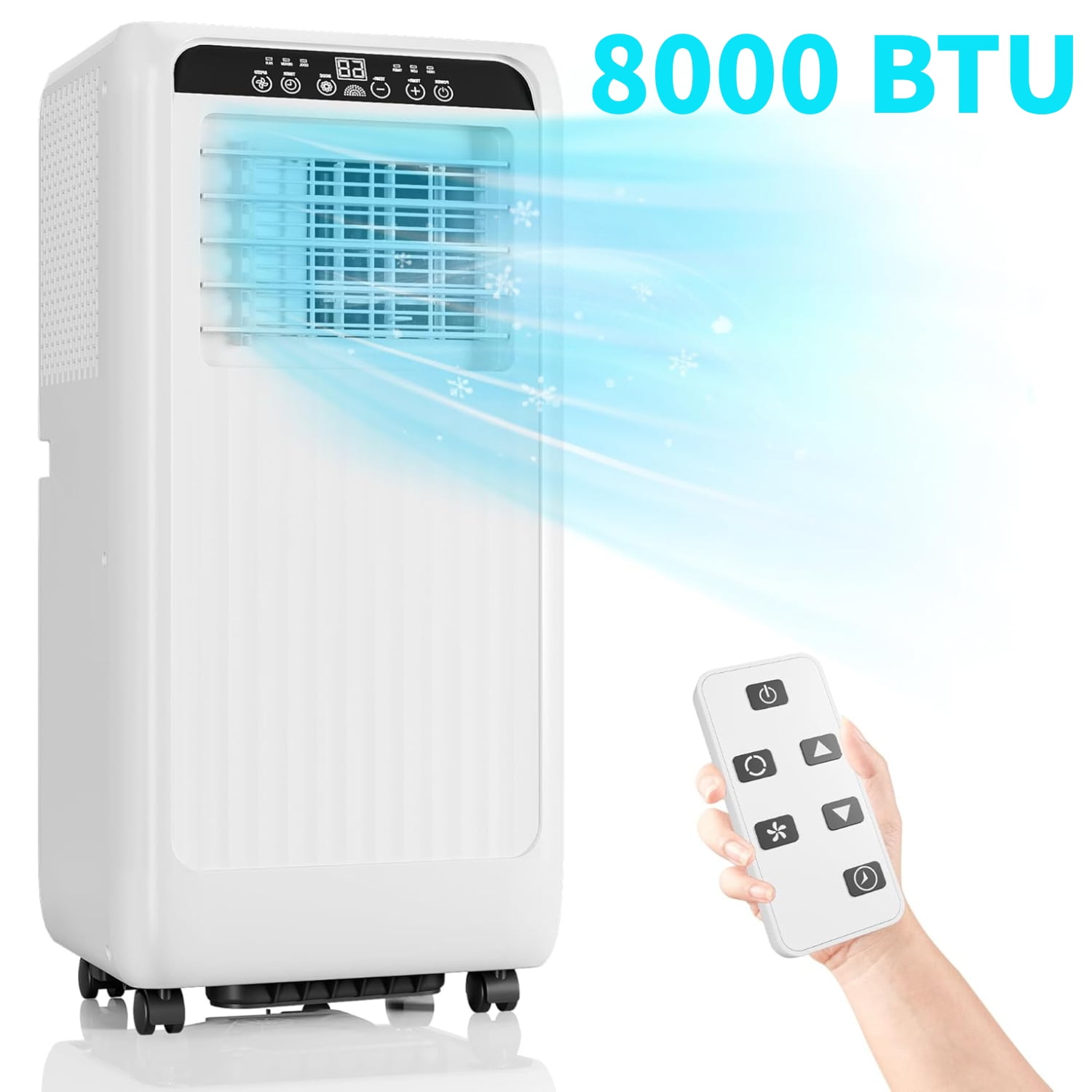 Missky 8000 BTU Portable Air Conditioner with Remote Control, 3-in-1 ...
