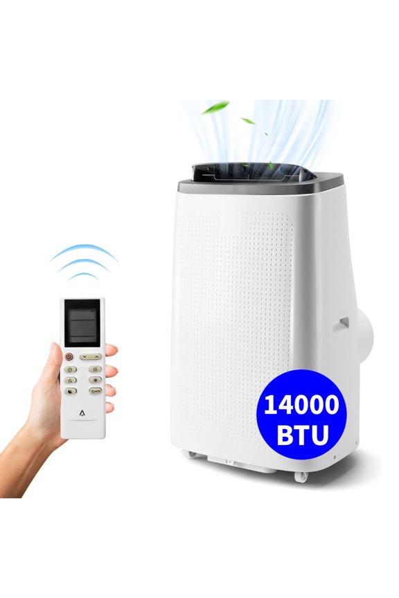 9300 BTU Portable Air Conditioner (14000 BTU ASHRAE), AC Unit with Remote Control & Windows Kit for Rooms up to 750 Sq.ft