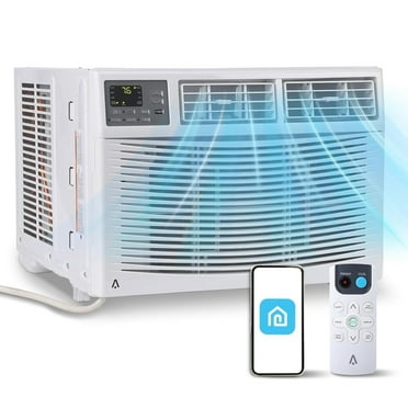 Missky AC Window Unit 8000 BTU, Window Air Conditioner with Remote, Wi-Fi Enabled, Cools Rooms up to 350 Sq.ft, White