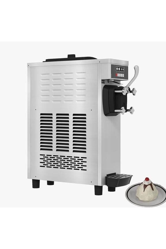 Ice Cream Maker Machine, 1200W 7L Capacity Soft Serve Ice Cream Maker with Auto Clean & Pre-Cooling for Commercial and Home