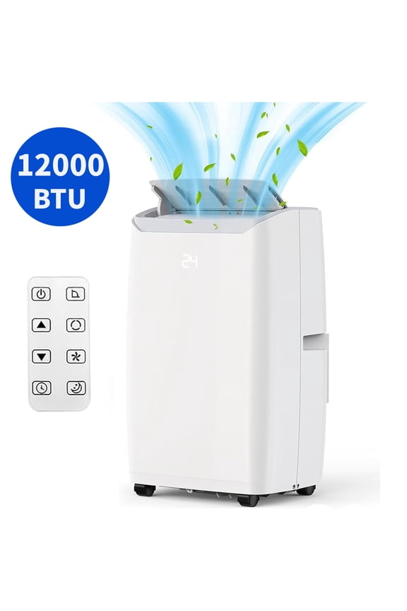 Portable AC Unit 8000 BTU (12000 BTU ASHRAE), 3-in-1 Stand up AC Unit for Room up to 550 Sq.ft, New, White