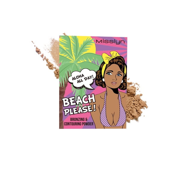 Misslyn Bronzer Contour Powder Natural Makeup #54, Sunlight Balance Color Longwear Facial Correcting Powder, 0.21 oz