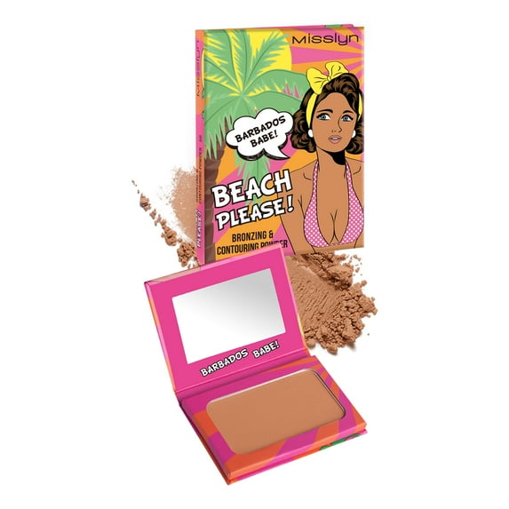 Misslyn Bronzer Contour Powder Natural Makeup #56, Sunlight Balance Color Longwear Facial Correcting Powder, 0.21 oz