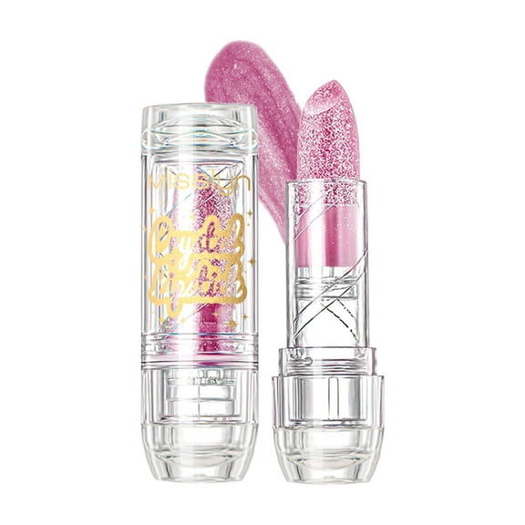 Misslyn Color Changing Shimmer Lipstick, Long Lasting Lip Care Moisturize Glitter Lip Stain Makeup, #14 Hot Pink
