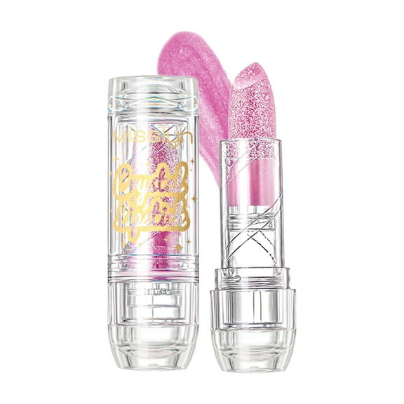 Misslyn Color Changing Shimmer Lipstick, Long Lasting Lip Care Moisturize Glitter Lip Stain Makeup, #15 Violet