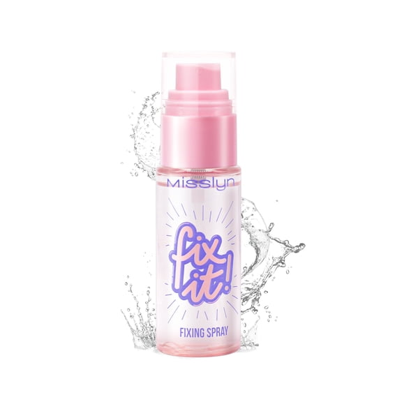 Misslyn FIX IT Power Setting Spray #04 Rose Water, Waterproof Grips Makeup Setting Spray, 1.35 fl oz