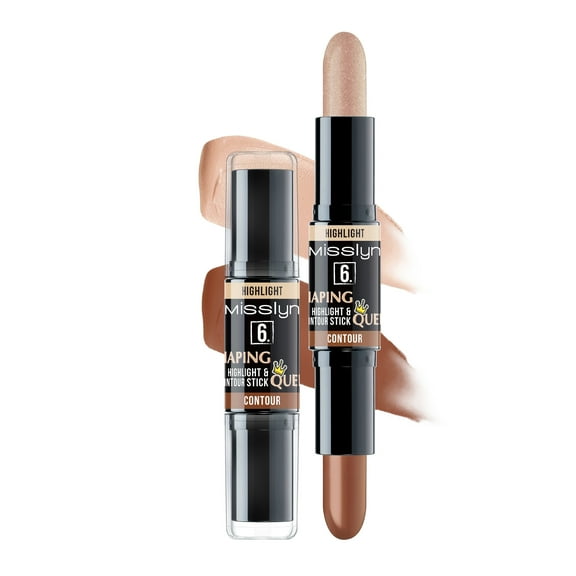 Misslyn SHAPING QUEEN Dual-Ended Contour Stick #06, Long Lasting Waterproof Highlight & Contour Stick Pen for All Skin Tones