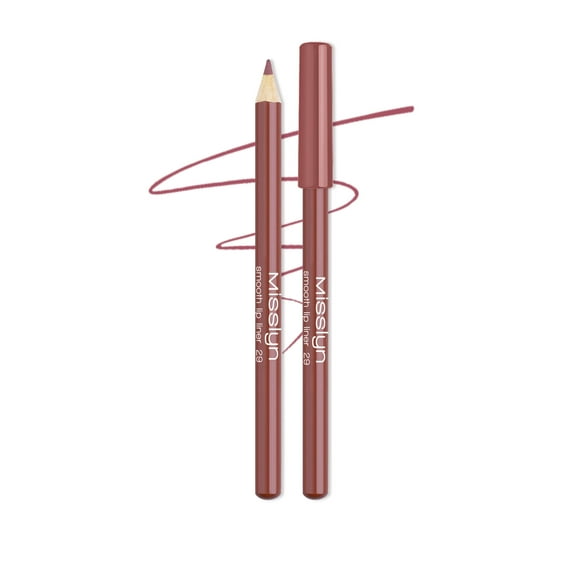 Misslyn Smooth Lip Liner with Matte Effect, Long-lasting Shaping Makeup Lipliner Pencil, 0.02oz/0.78g, 29 Plum Purple