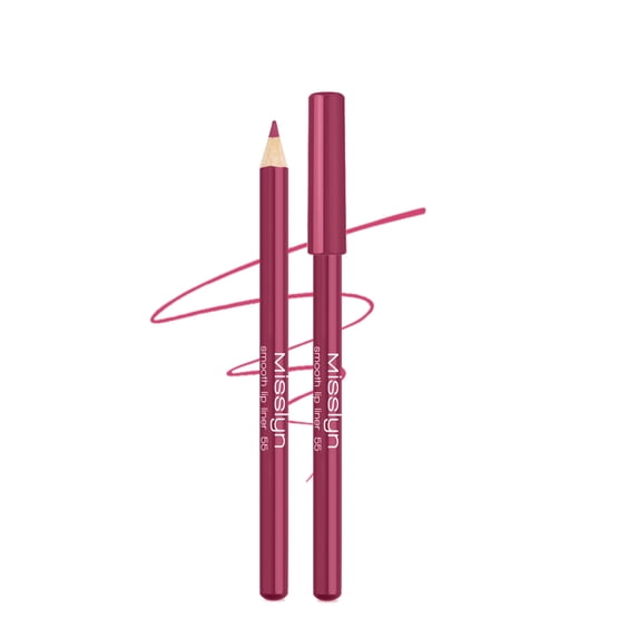 Misslyn Smooth Lip Liner with Matte Effect, Long-lasting Shaping Makeup Lipliner Pencil, 0.02oz/0.78g, 55 Nectar Purple