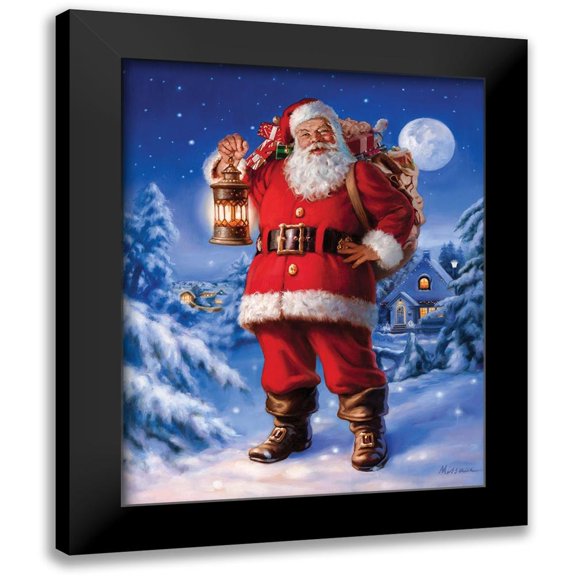 Missman, Mark 12x14 Black Modern Framed Museum Art Print Titled - Christmas Eve Visit