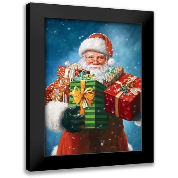 Missman, Mark 12x14 Black Modern Framed Museum Art Print Titled - Santas Visit