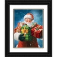 thumbnail image 1 of Missman, Mark 19x24 Black Ornate Wood Framed with Double Matting Museum Art Print Titled - Santas Visit, 1 of 4