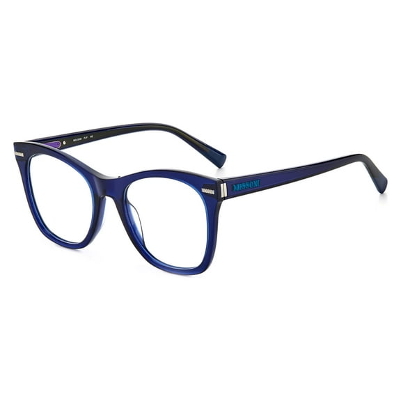 Missoni 49 Full Rim Rectangular Blue Eyeglasses