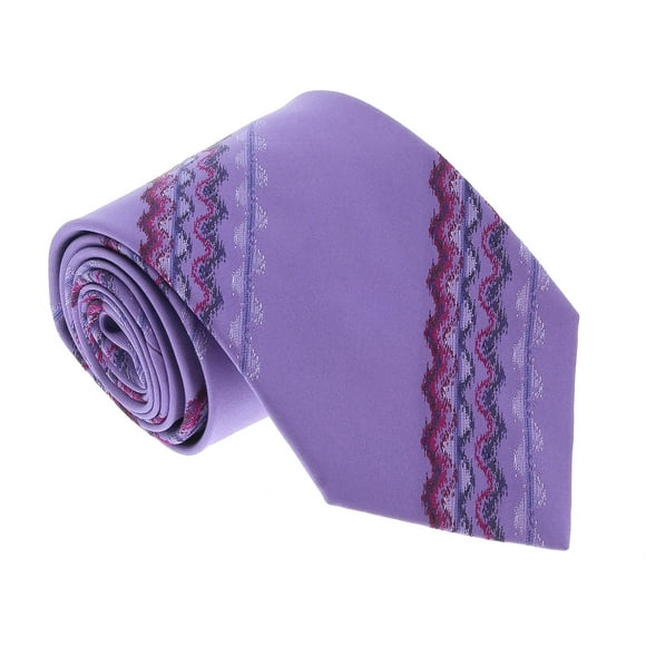 Missoni U3829 Violet Sharkskin 100% Silk Ties for Mens