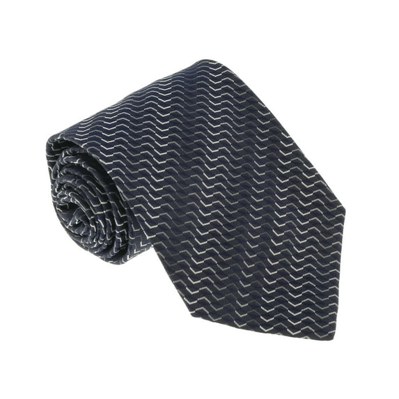 Missoni U5067 Navy/Silver Sharkskin 100% Silk Tie for mens