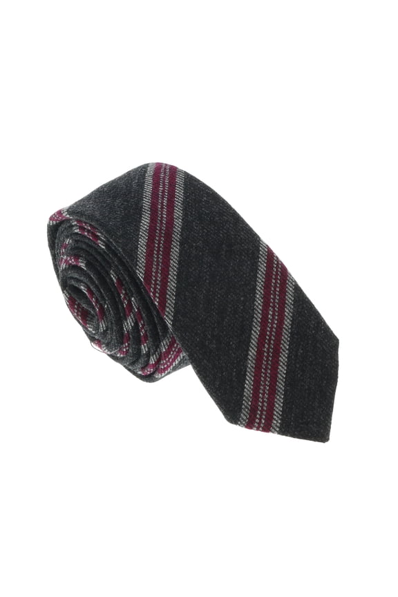 U5144 Gray/Fuschia Awning 100% Silk Tie for mens