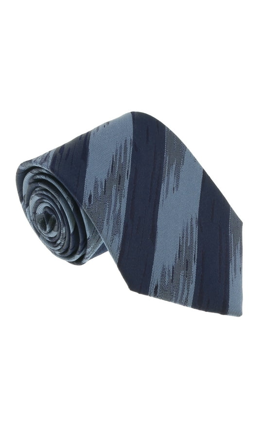 U5468 Black/Gray Regimental 100% Silk Tie for Mens