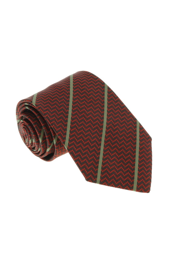 U5469 Red/Gold Sharkskin 100% Silk Tie for mens